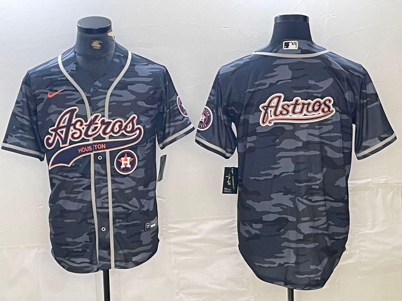 Men Houston Astros Blank Camo Jointly 2024 Nike MLB Jersey style 8->->MLB Jersey
